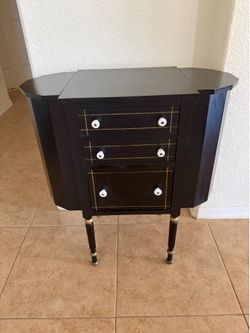 Vintage Martha Washington Wooden Sewing Cabinet (side table)