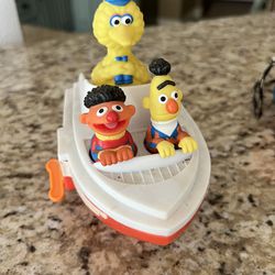 Vintage Sesame Street Tyco Boat Bath Toy