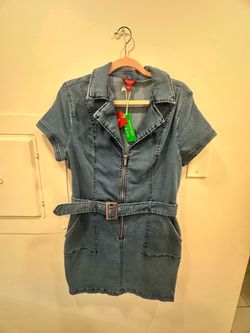 Guess Denim Mini Dress with Belt AUTHENTIC