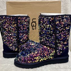 UGG Classic Short Stellar Sequin Boots Woman’s Size 7 Limited Edition / Discontinue