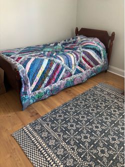 Twin bed with mattress and box springs