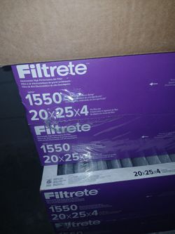 10 NEW 3M AIR FILTERS 2500, (10) 20" X 25" X 4" ALL 10 FILTERS FOR $25.00