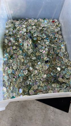 Glass Flat Gemstone Vase Fillers. 20 Lbs.