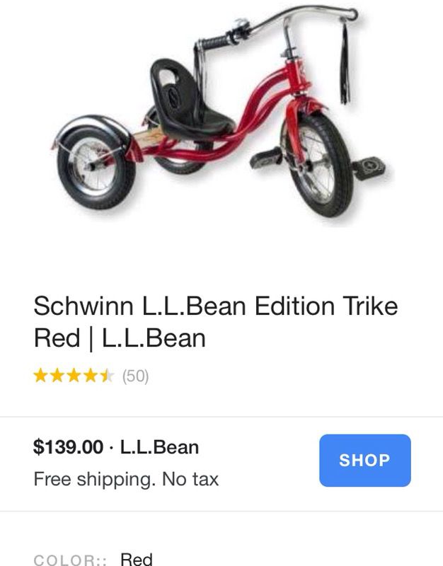 Schwinn L.L. Bean Edition Tricycle Bike Hipster kid!