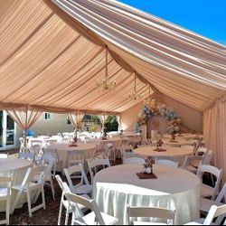 Tent Drapping Chairs And Tables