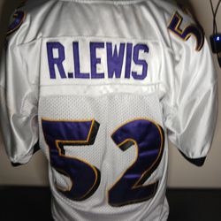 RAY LEWIS BALTIMORE RAVENS AWAY JERSEY, ORIGINAL TYPE, SEWN, QUALITY NFL . 

All proceeds go towards my cancer treatment and recovery.  Thank you and 