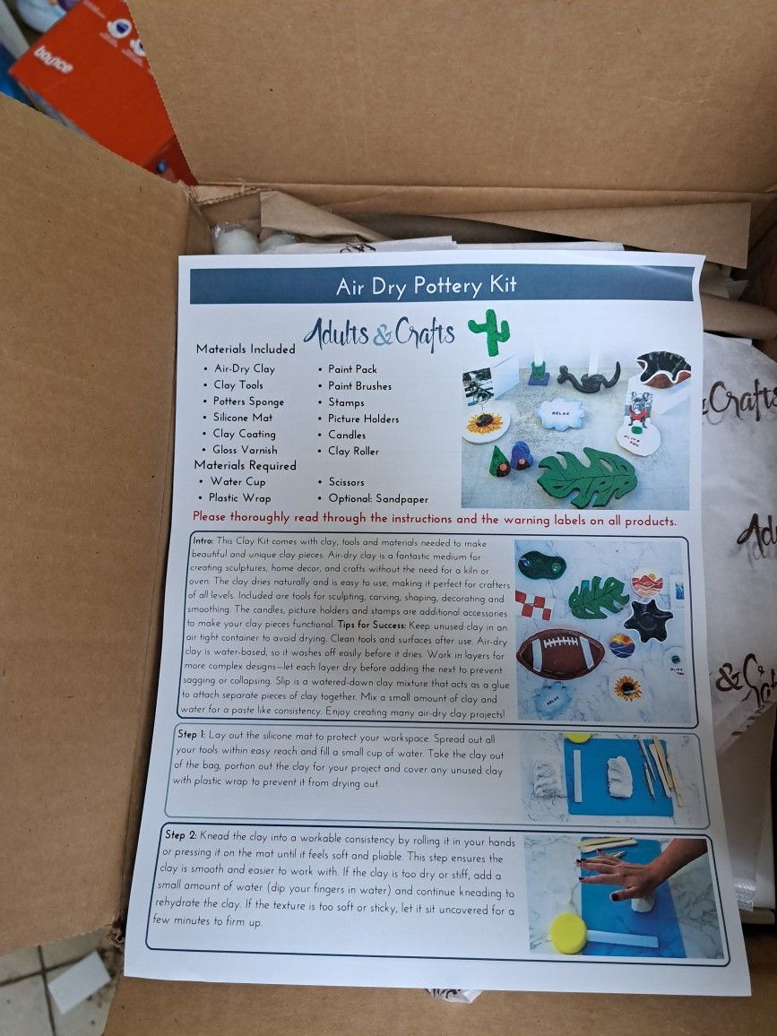 Air Dry Pottery Craft Kit. Now FREE