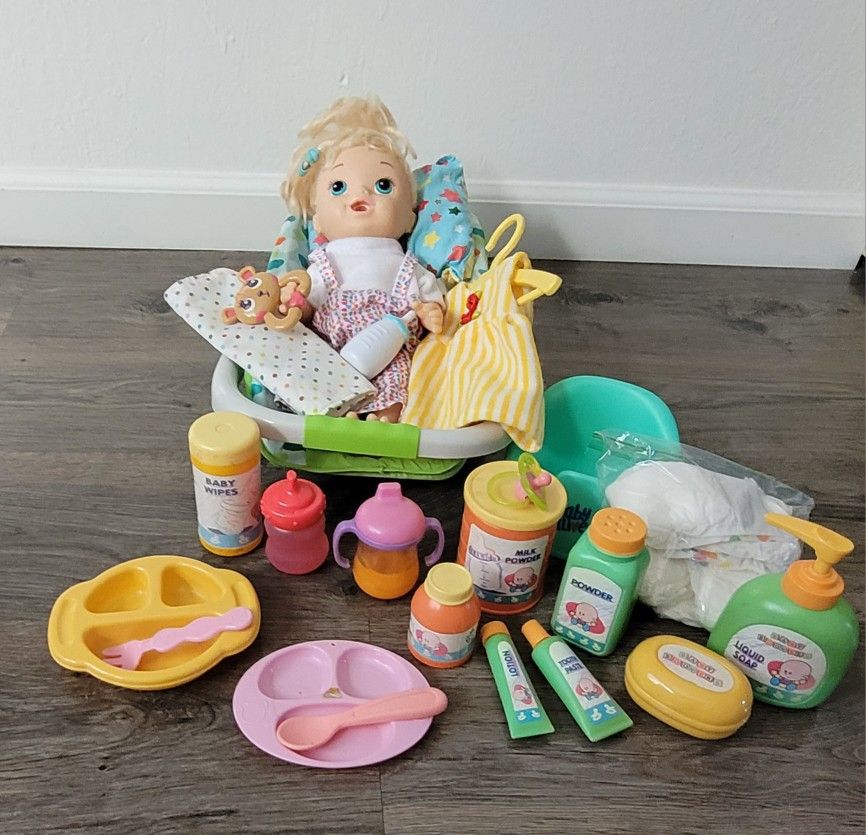 Baby Alive Doll. Baby Doll Set. Doll Accessories. Gently Used.