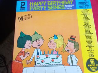 Vintage deluxe pack of two LPS children's birthday party songs
