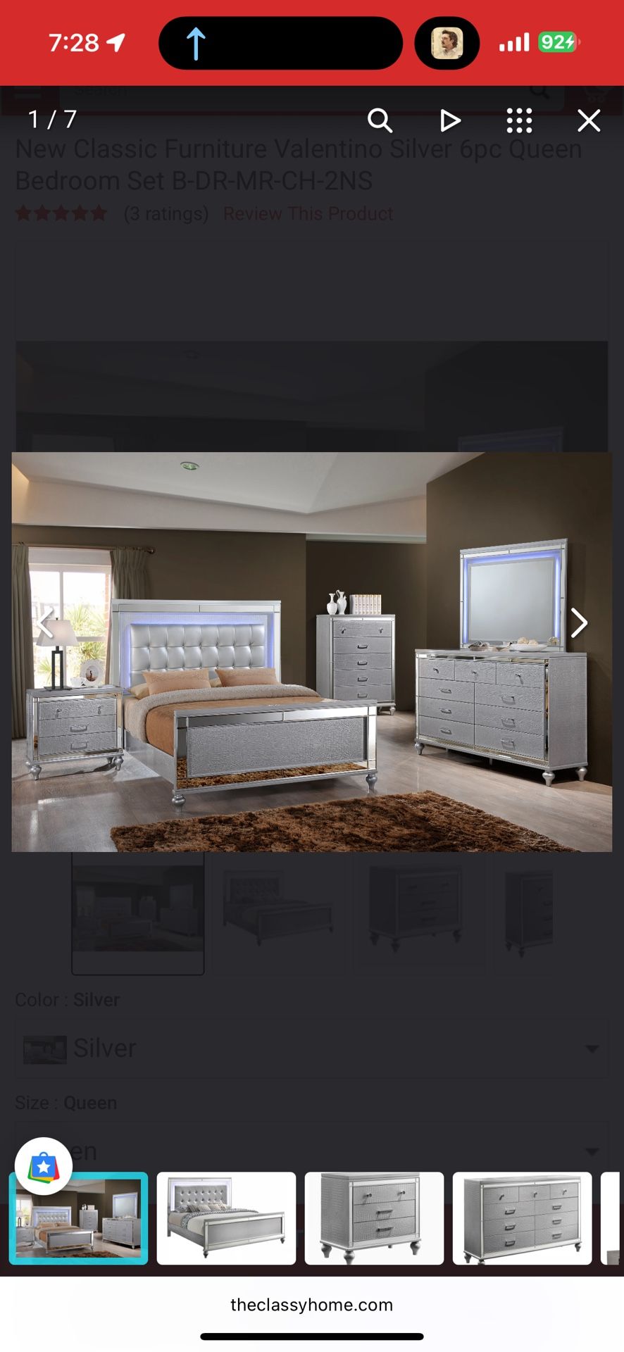 New Classic Valentino King Bedroom set
