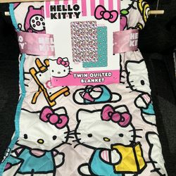 Hello Kitty Twin Quilted Blanket $50