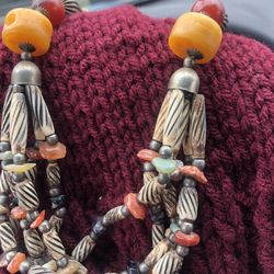 Rare Bakelite And Other Stone Necklace 