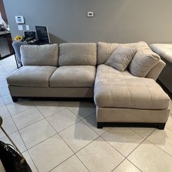 2 Piece Beige Sectional 