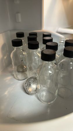 24packs Glass juice Bottles with Lids & Straws & glass shots