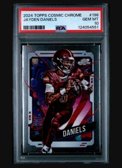 2024 topps chrome cosmic jayden daniels psa 10