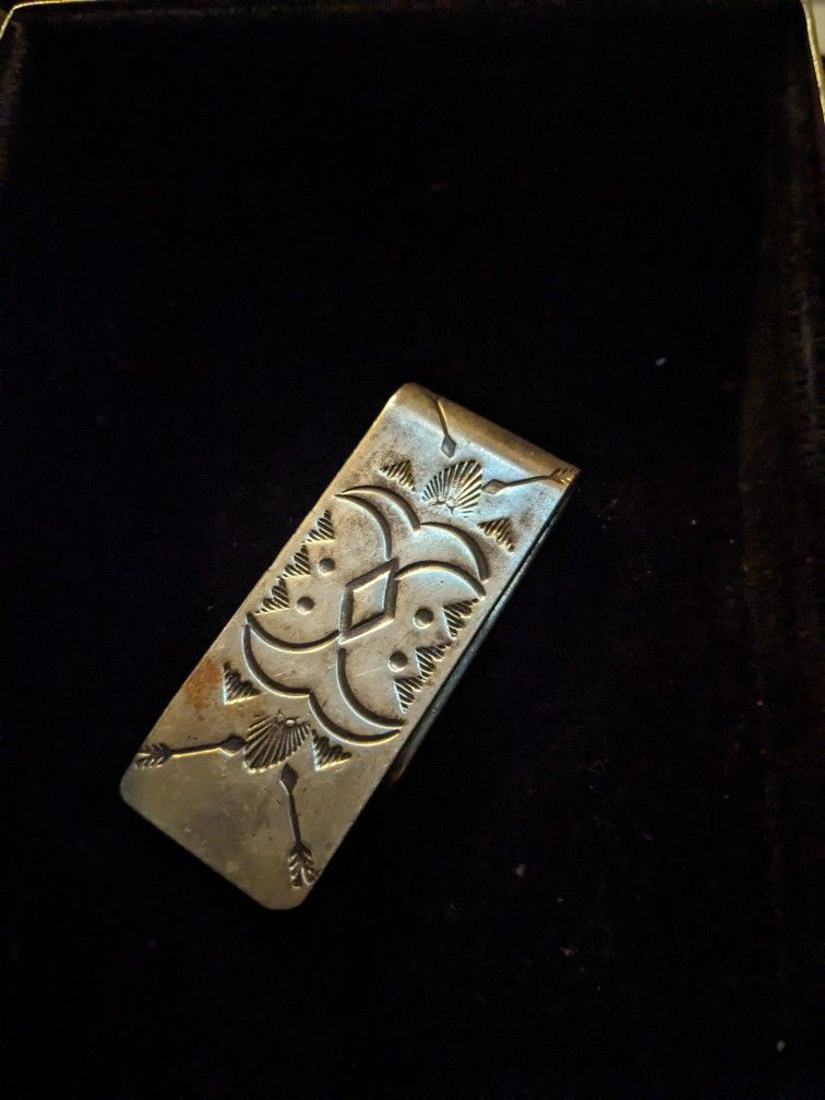 Rare J. Alexander Rustic Silver Money Clip