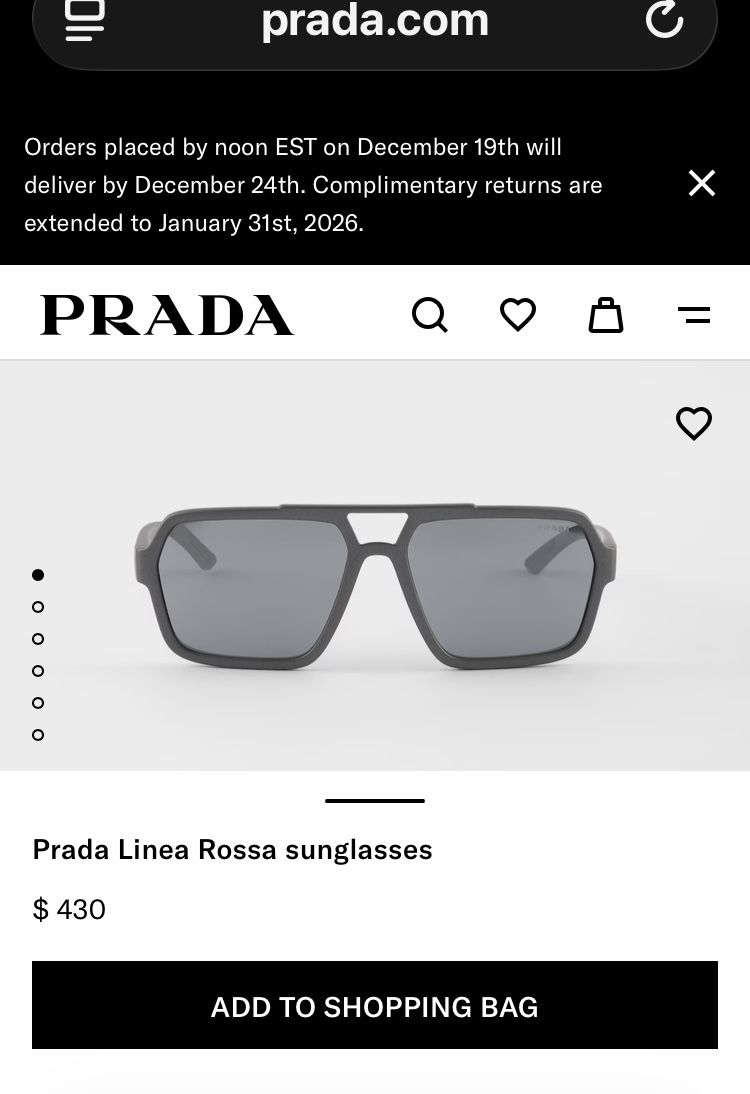  Prada Linea Rossa Men's Sunglasses Newest Model