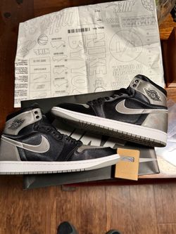 Nice 🔥!! Brand New Air Jordan 1 High OG “Satin Shadow” – Black/Silver – OG Box !