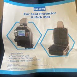 Car Seat Protector And Kick Mat x 2