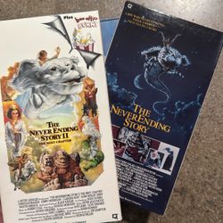 THE NEVER ENDING STORY 1 & 2 VHS TAPE SET MOVIE FILM CLASSIC