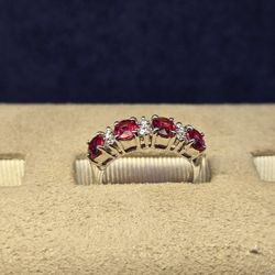 One 14k White Gold Lad-created Rudy And Diamond  Band Ring