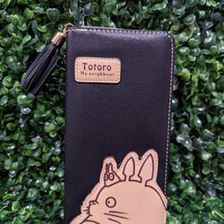 Cute My Neighbor Totoro Black Wallet