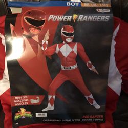 Powerangers boys Halloween costume 8-10 new