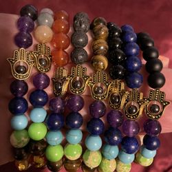Assorted Chakra Evil Hand Protection Bracelets