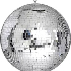 Mirror Disco Ball - 8-Inch Cool Silver Hanging Party Decorations for Big Parties