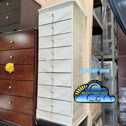 White Paulina Diamond Dresser New Chest Cajonera Comoda 