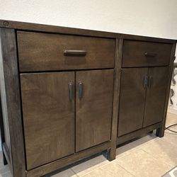 Dark Brown Wooden Dining Room Server