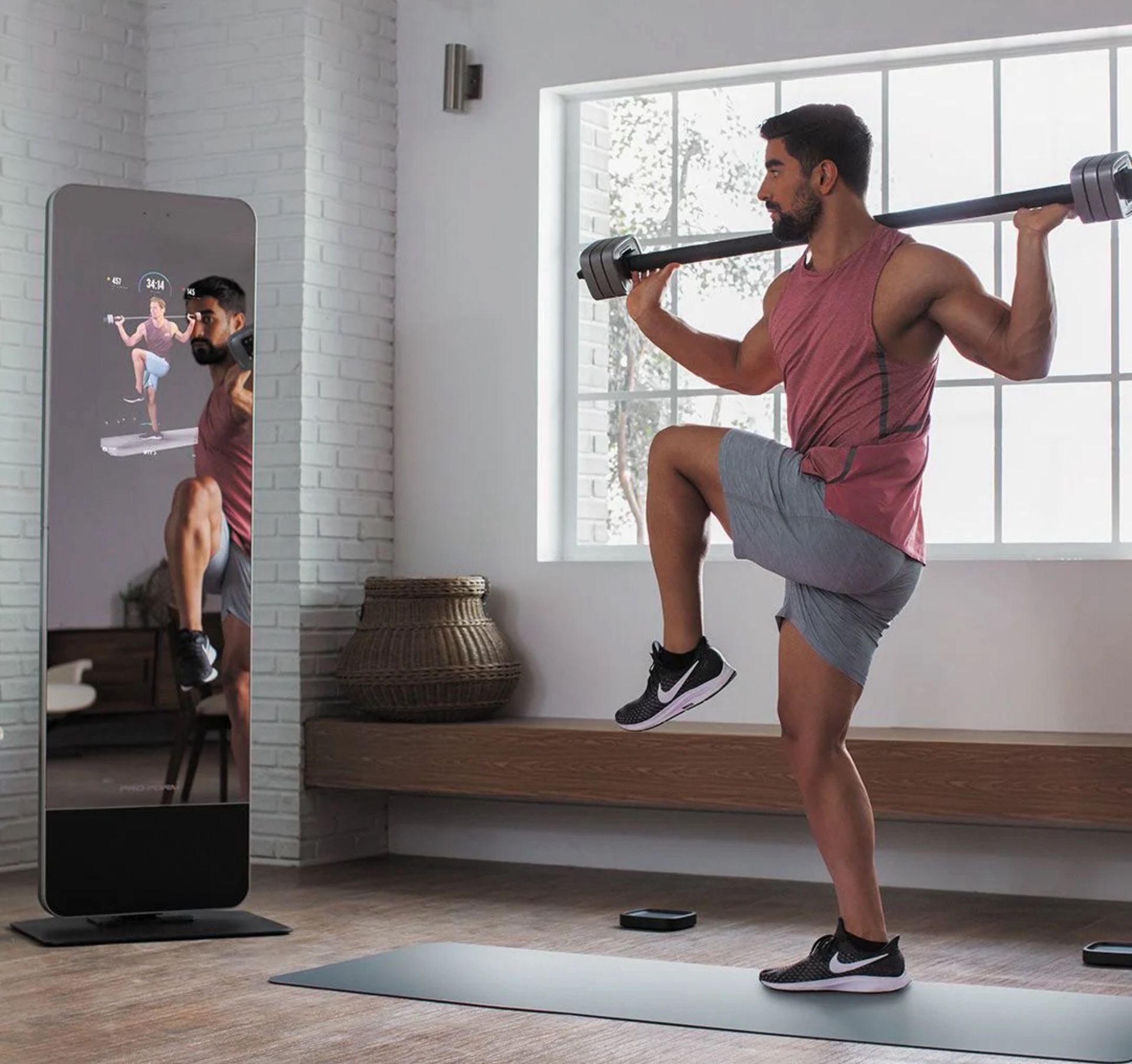 PROFORM 360 SMART FITNESS MIRROR WITH 22’ HD TOUCHSCREEN & IFIT TRAINER 