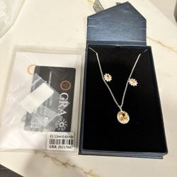 100 Percent Real vvs Diamonds Comes With Necklace And Earrings 