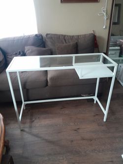 Desk with glass counter
