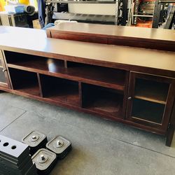 Brown 86” TV stand