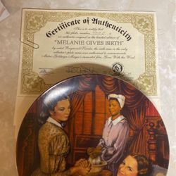 Gone With The Wind Plates With Certificate 