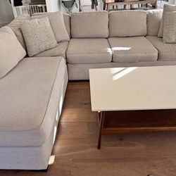 Living Spaces couch with chaise