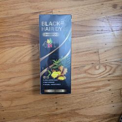 4 in 1 Black Hair Dye Shampoo for Gray Hair, Semi-Permanent Instant Hair Color Shampoo for Women and Men, Herbal Ingredients Hair Care, 100% Grey Cove