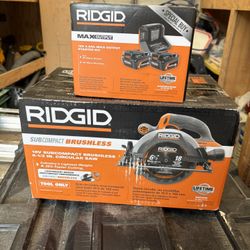 Rigid 18v Brushless Circular Saw With Battery Pack 