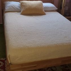 Ikea Pine Full Size Bed FrameWith Slats 
