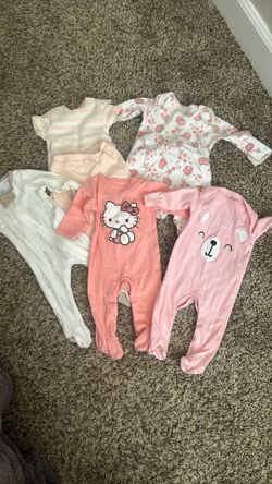 3-6 Months Baby Girl Lot Pajamas, Clothing Sets