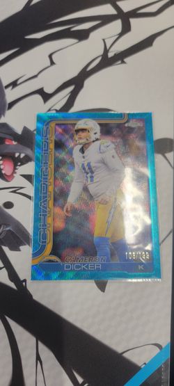 Cameron Dicker Topps Chrome Blue Refractor /199