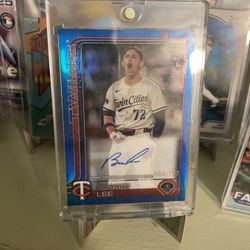 2025 Topps chrome Brooks Lee Auto /150 Blue Refractor