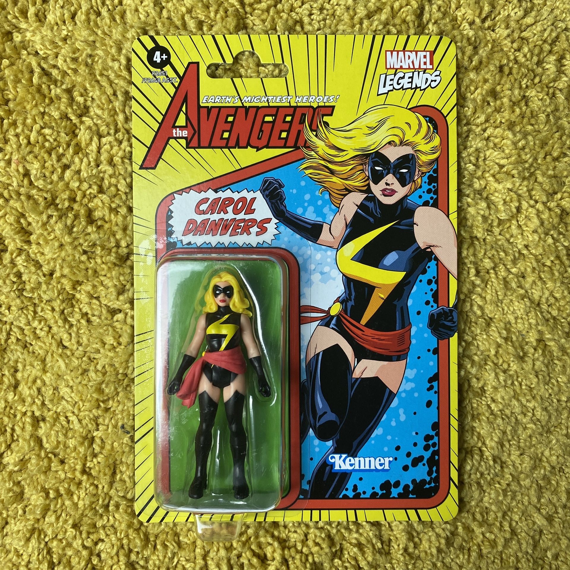 Marvel Legends Avengers Captain Marvel Vinyl Toy Retro Vintage Action Figure By Kenner Hasbro X-Men - BRAND NEW & SEALED