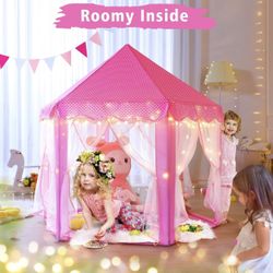 Pink Princess Tent With Lights Included 