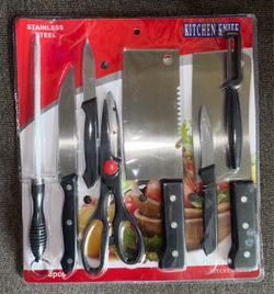 Stainless Steel Kitchen Knife Set 8-Piece