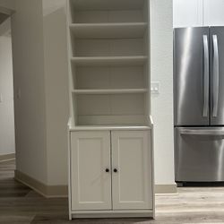 White Book Shelf With Doors 