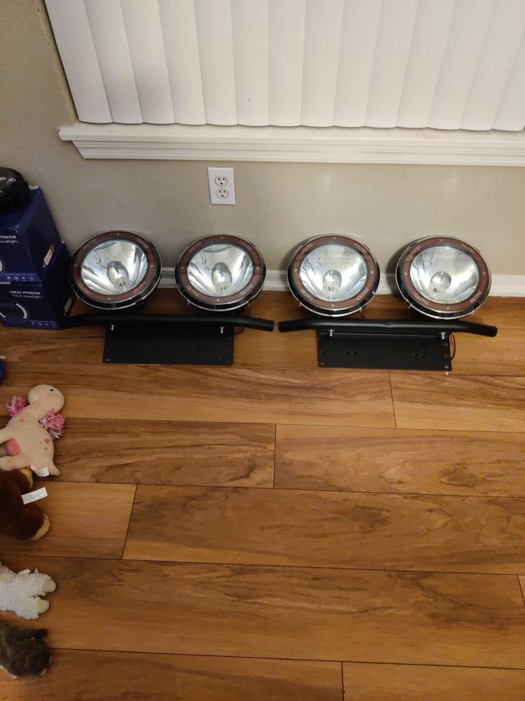 9"  Off Road Lights Ready To Install With All Brackets  $200.00  All 4 Lights.