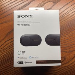  WF-1000XM3 Truly Wireless Noise Cancelling Headphones with Mic (used like new- have.  new set of replacement)