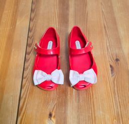Mini Melissa Ultra Bow Mary Jane Shoes Size 8 Toddler Girl
